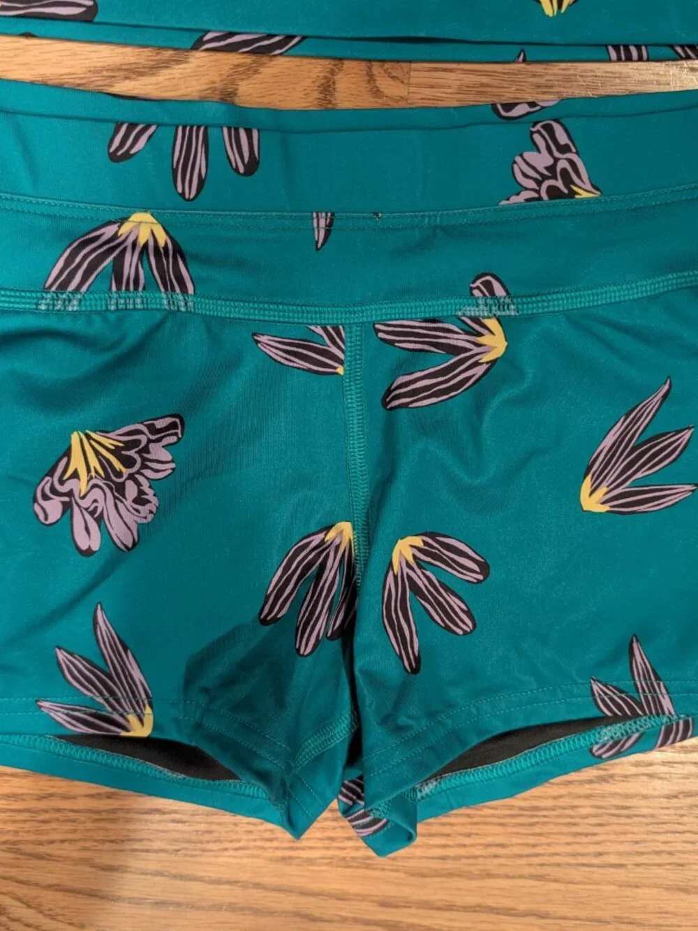 REI girls rashguard & swim shorts